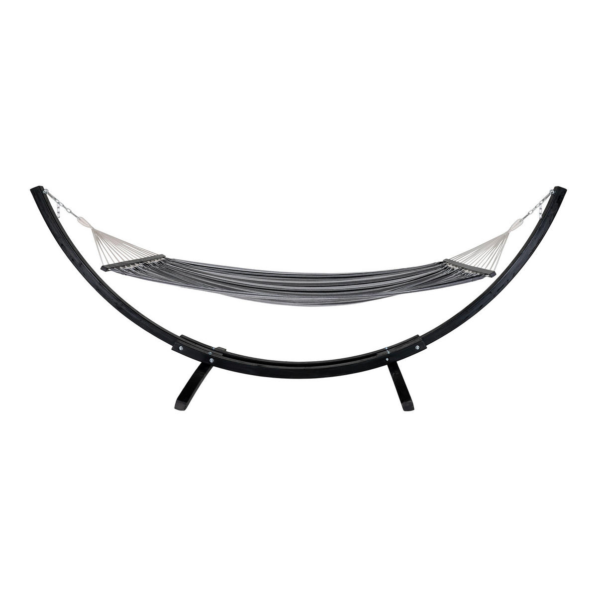 HÄNGEMATTE  - Schwarz, MODERN, Holz/Kunststoff (12/320cm) - MID.YOU