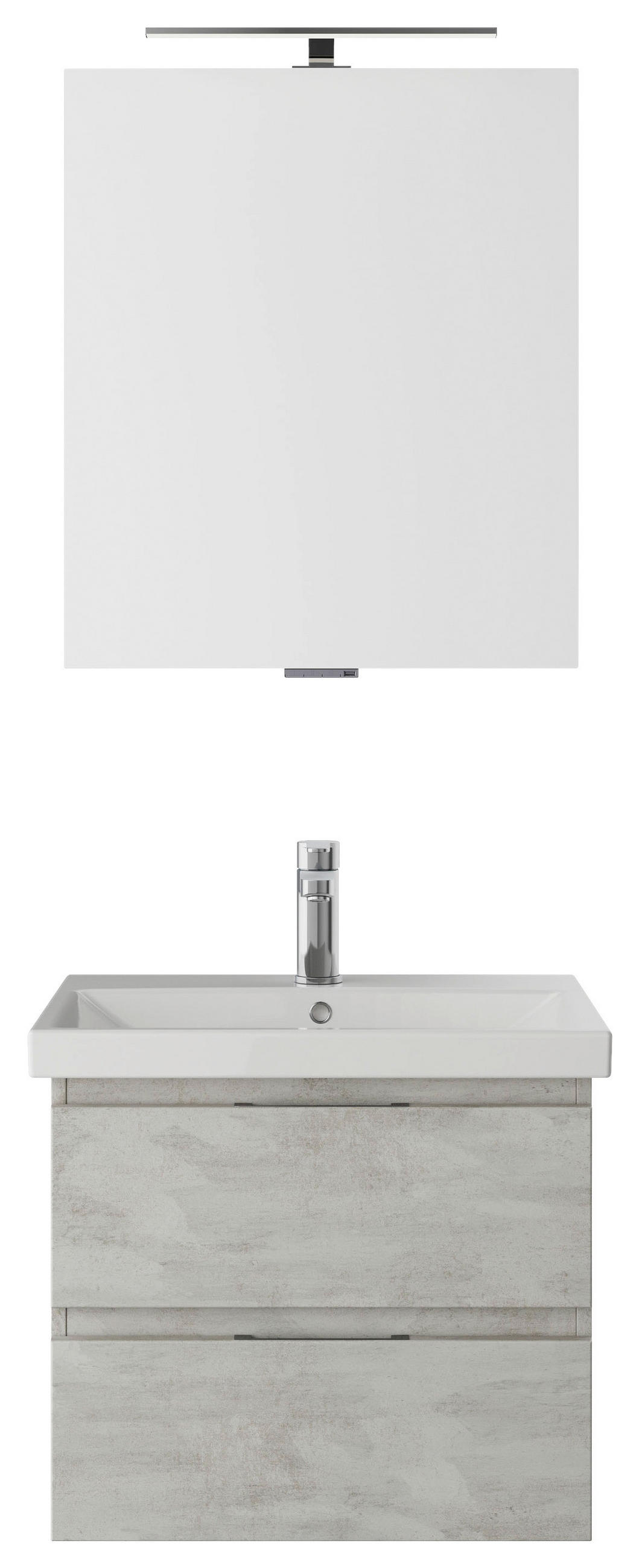 BADEZIMMER  in 60 cm  - Weiß/Grau, KONVENTIONELL, Holzwerkstoff (60cm) - Pelipal