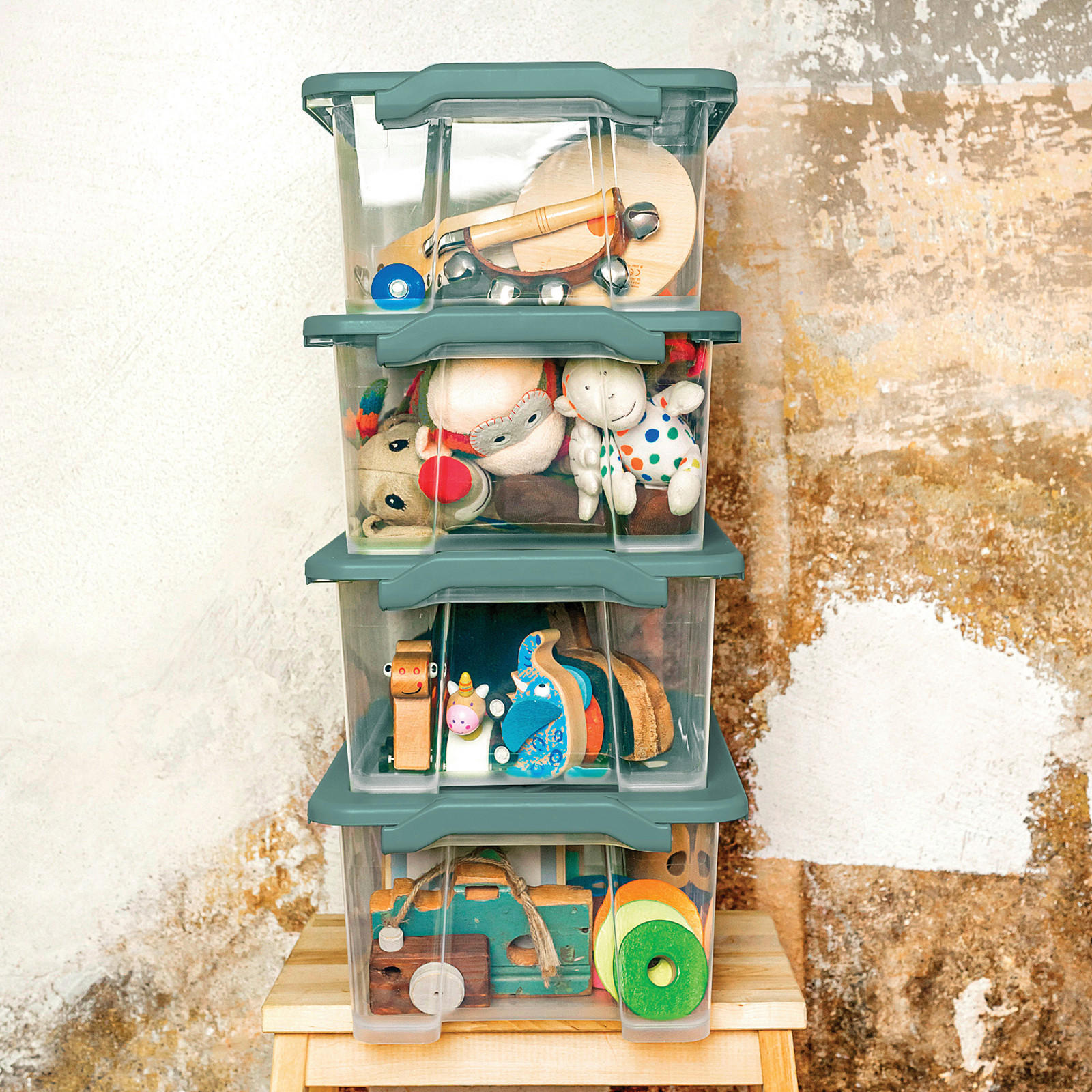 BOX     - Mintgrün, Basics, Kunststoff (28,3/23/39,3cm) - Rotho