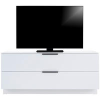 MEDIABÄNK vit  140/62/44 cm  - vit/svart, Modern, metall/trämaterial (140/62/44cm)