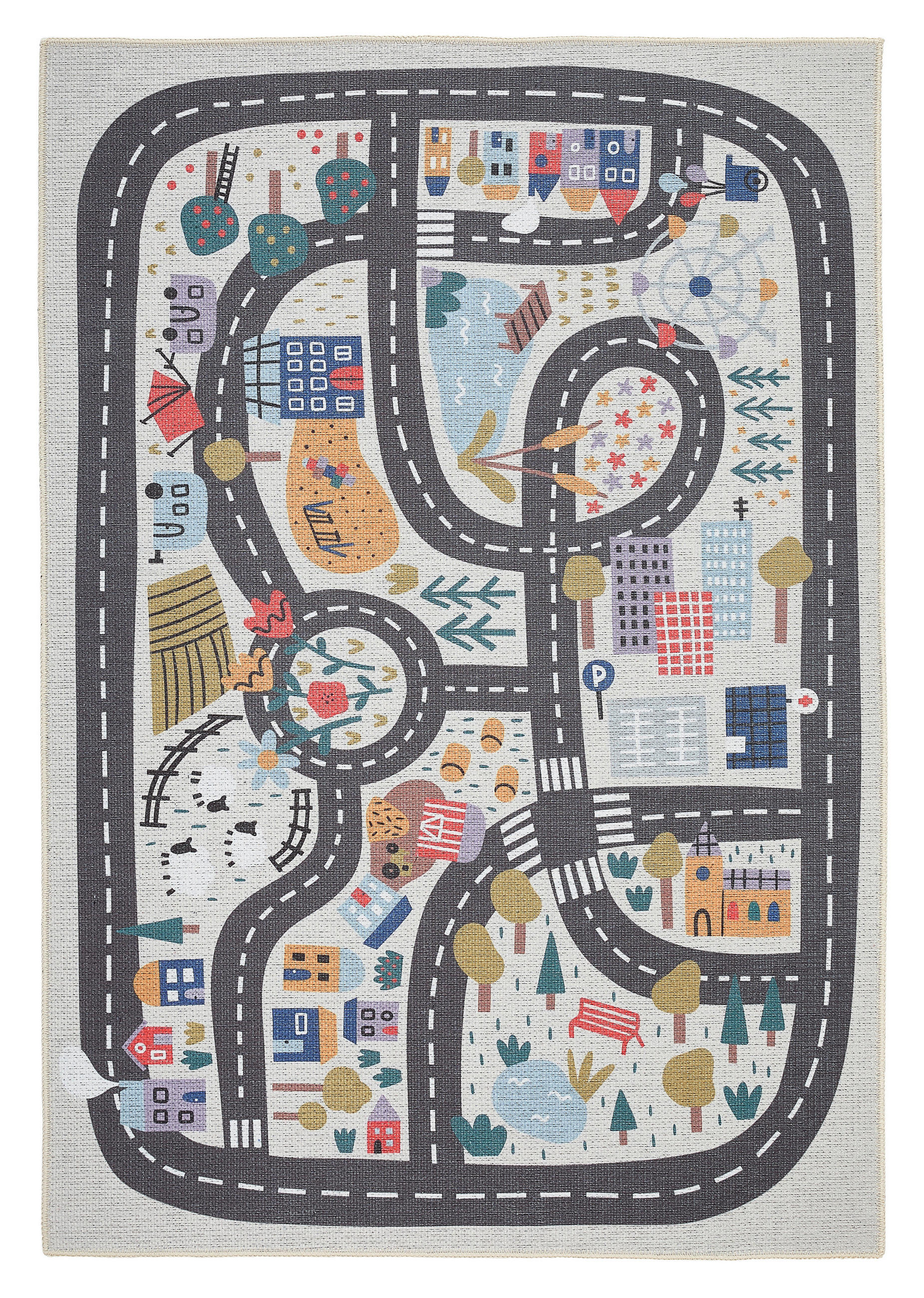 SPIELTEPPICH 120/170 cm VILLAGE  - Multicolor/Weiß, Trend, Textil (120/170cm) - Ben'n'jen