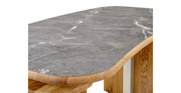 COUCHTISCH in Holz, Metall, Kunststoff 120/70/54(82) cm - Eichefarben/Silberfarben, KONVENTIONELL, Holz/Kunststoff (120/70/54(82)cm) - Venda