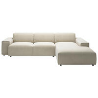 ECKSOFA 9125 Naturfarben Cord  - Schwarz/Naturfarben, Design, Kunststoff/Textil (300/189cm) - Pure Home Lifestyle
