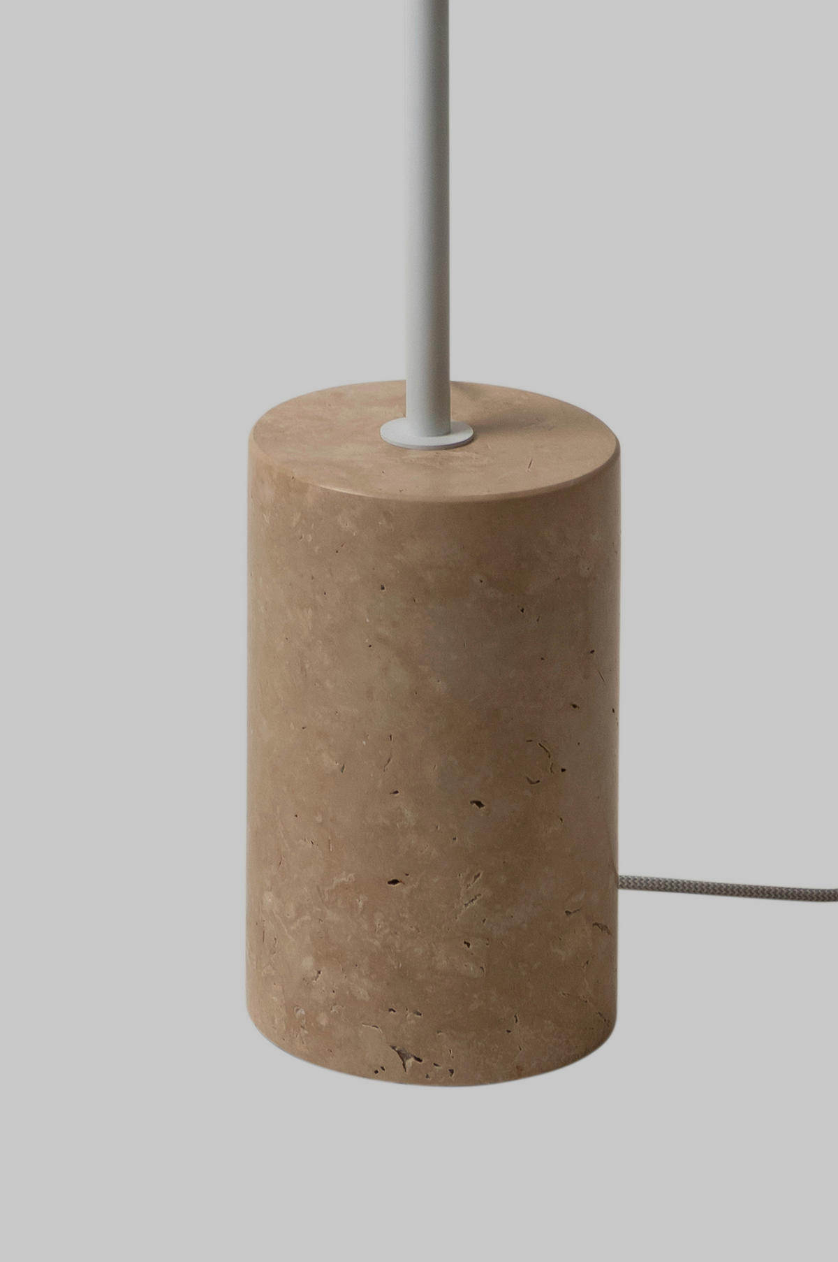 STOJACÍ LAMPA, 42/163 cm  - bílá, Design, kov/kámen (42/163cm) - It's about Romi