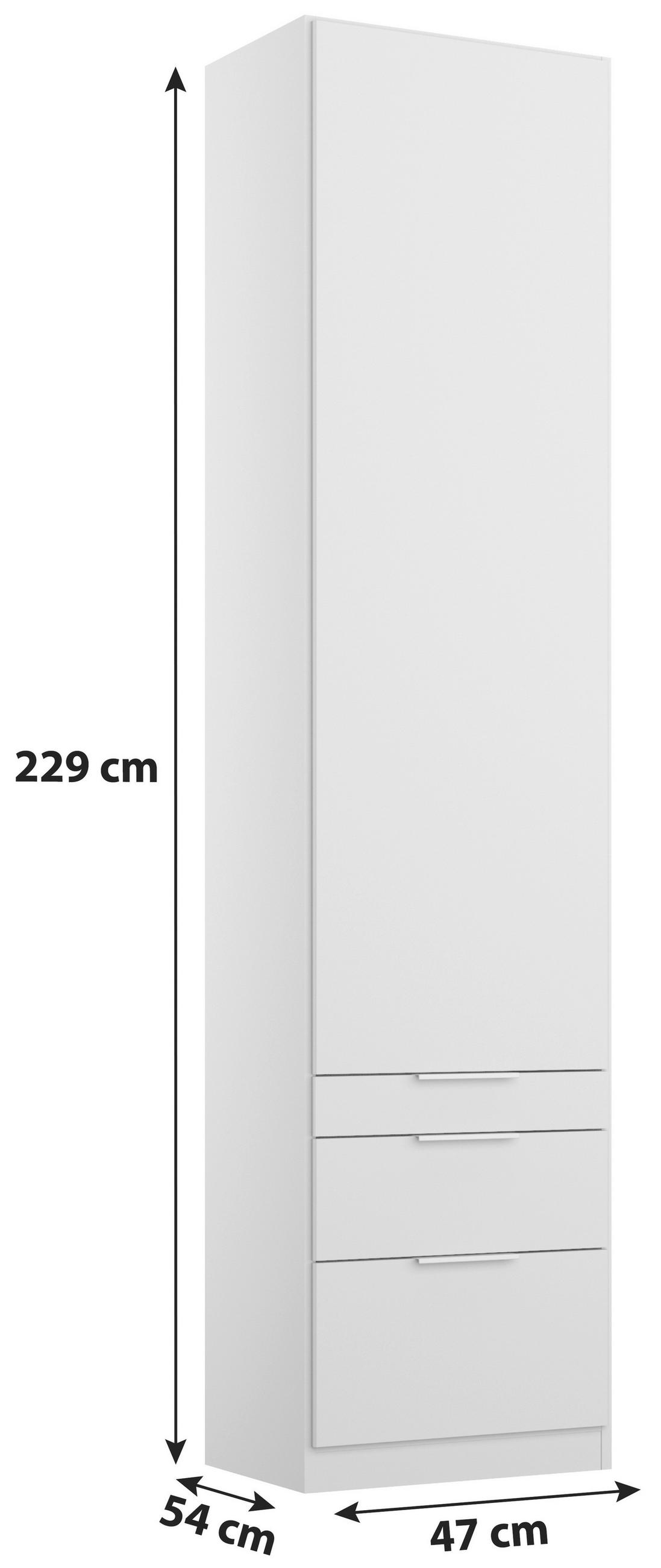 DREHTÜRENSCHRANK in Hellgrau  - Hellgrau/Alufarben, Modern, Holzwerkstoff (47/229/54cm) - Rauch Möbel