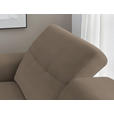 ECKSOFA  in Echtleder Hellbraun Kopfteilverstellung  163/305 cm  - Hellbraun/Eichefarben, Design, Leder/Holz (163/305cm) - Novel