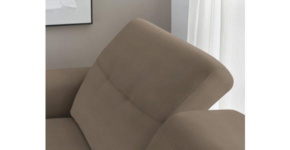 ECKSOFA  in Echtleder Hellbraun Kopfteilverstellung  163/305 cm  - Hellbraun/Eichefarben, Design, Leder/Holz (163/305cm) - Novel