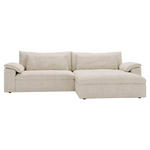 ECKSOFA  in Webstoff Beige  306/198 cm  - Beige/Schwarz, MODERN, Kunststoff/Textil (306/198cm) - Carryhome