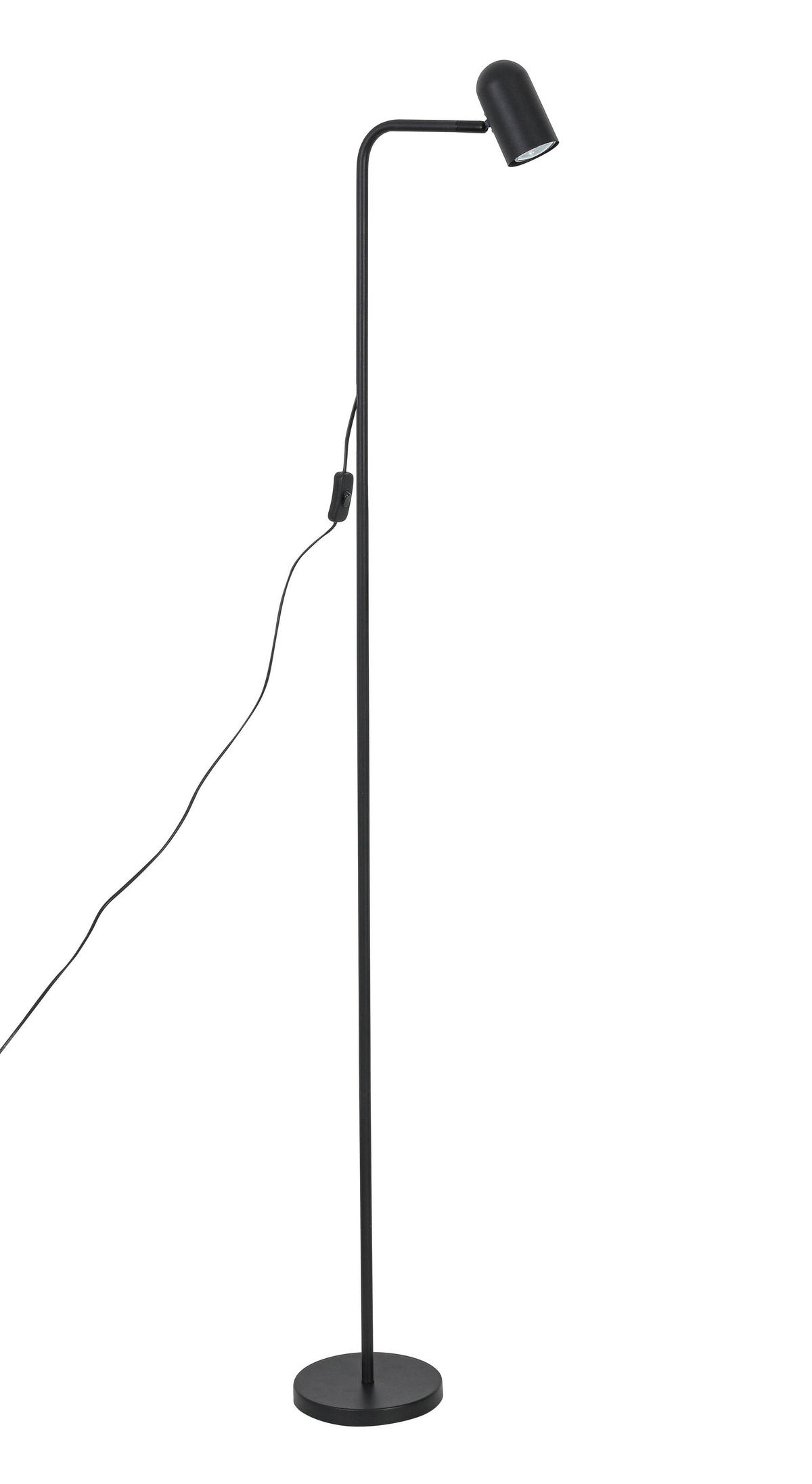 STEHLEUCHTE 35,5/18/154,50 cm    - Schwarz, Trend, Kunststoff/Metall (35,5/18/154,50cm) - Novel