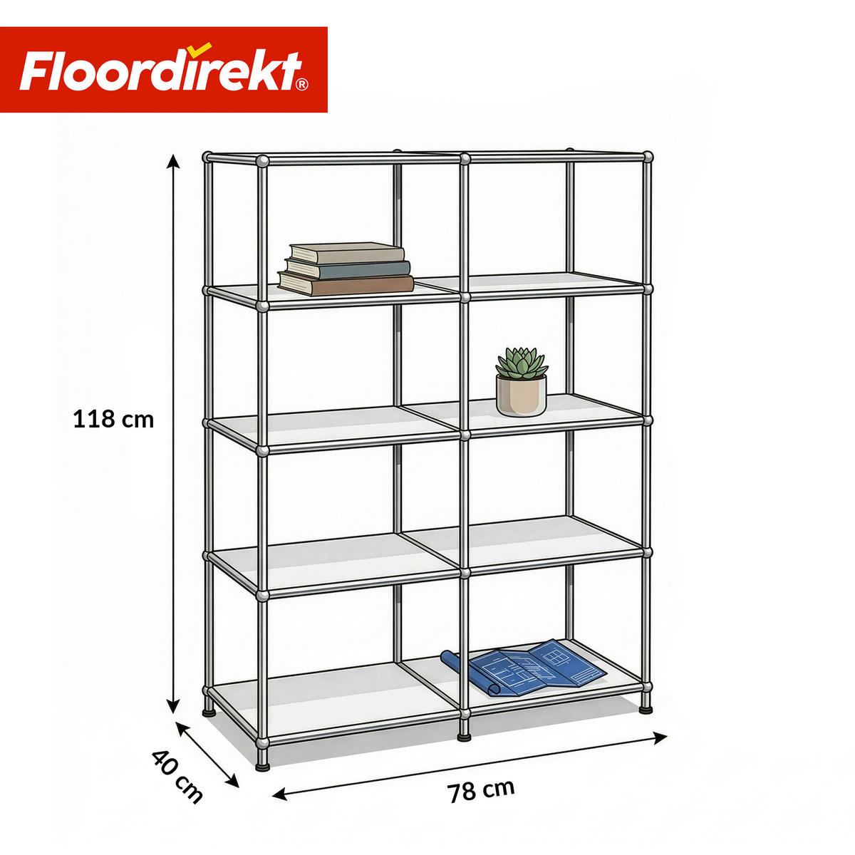 STANDREGAL  - Basics (78/118/40cm) - Floordirekt