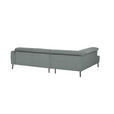 ECKSOFA in Chenille Silberfarben  205/280 cm  - Silberfarben/Schwarz, Design, Textil/Metall (205/280cm) - Xora