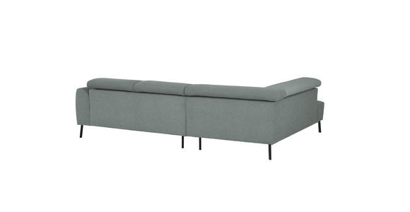 ECKSOFA in Chenille Silberfarben  205/280 cm  - Silberfarben/Schwarz, Design, Textil/Metall (205/280cm) - Xora