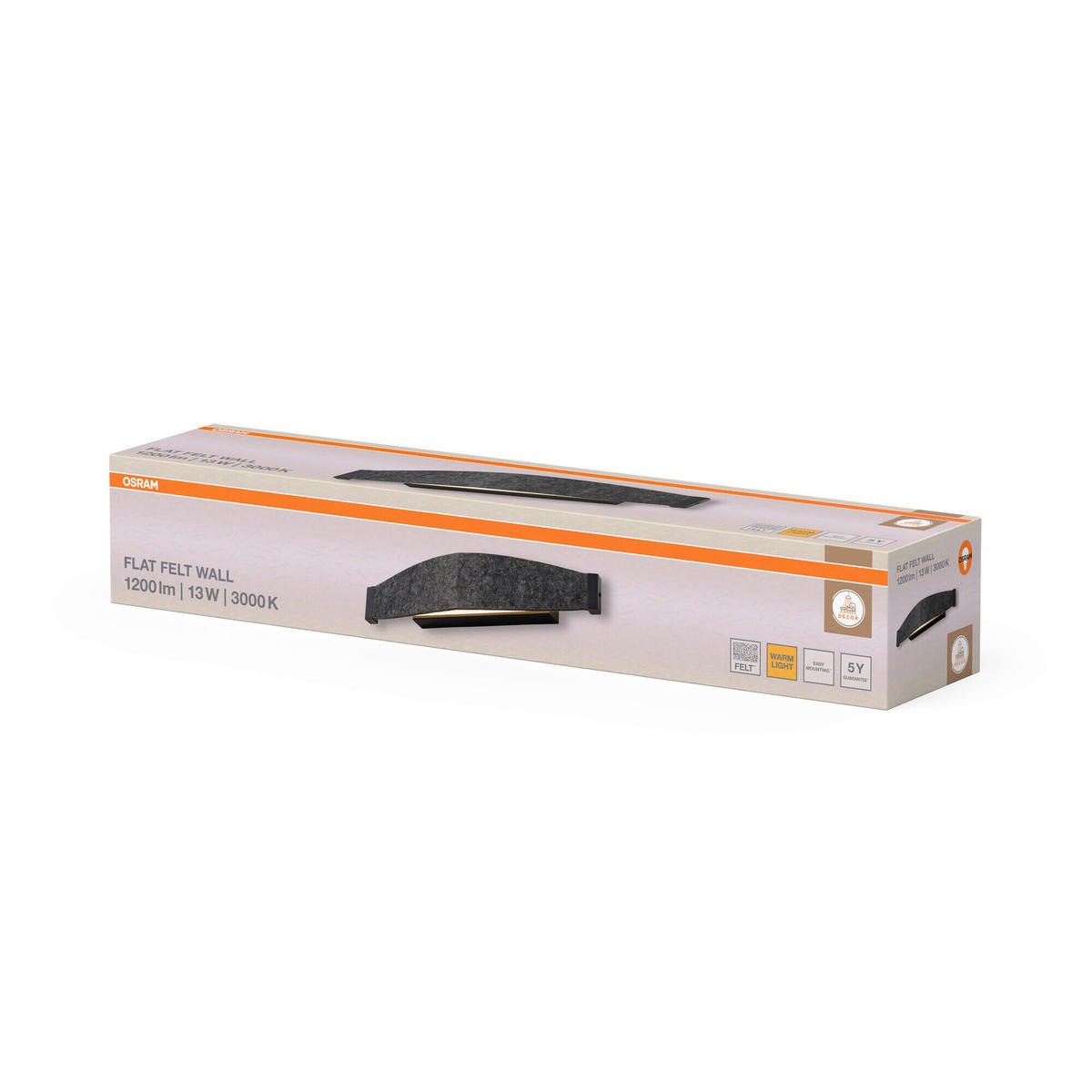 LED-WANDLEUCHTE 50/11,5/10 cm   - Dunkelgrau, Design, Kunststoff/Textil (50/11,5/10cm) - Osram