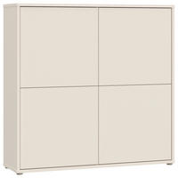 HIGHBOARD  124,5/121,5/34,9 cm  - Sandfarben/Grau, MODERN, Holzwerkstoff/Kunststoff (124,5/121,5/34,9cm) - Carryhome
