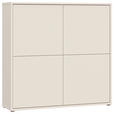 HIGHBOARD  124,5/121,5/34,9 cm  - Sandfarben/Grau, MODERN, Holzwerkstoff/Kunststoff (124,5/121,5/34,9cm) - Carryhome