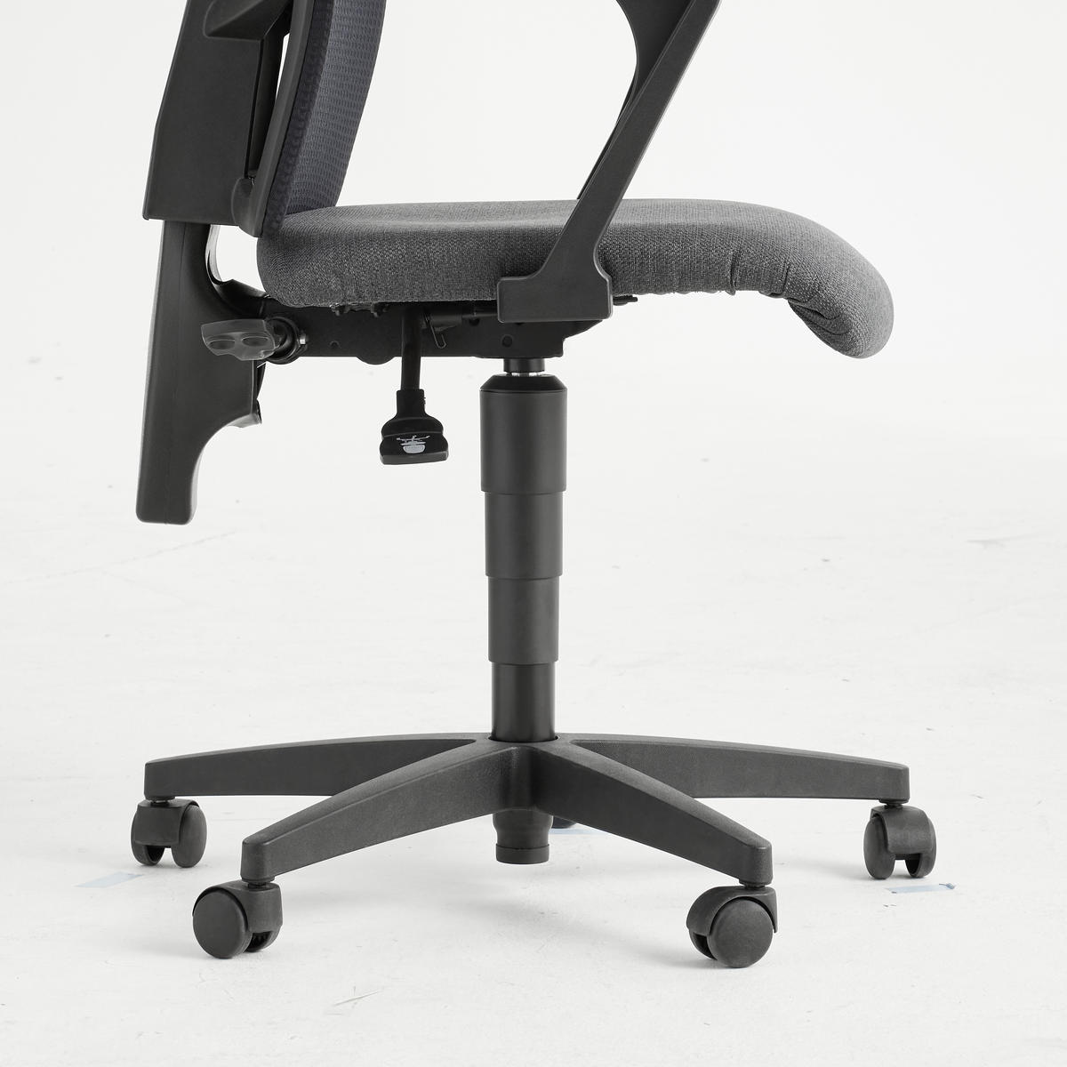 DREHSTUHL Webstoff, Netz Anthrazit, Schwarz  - Anthrazit/Schwarz, Design, Kunststoff/Textil (48/97-110/48cm) - Voleo
