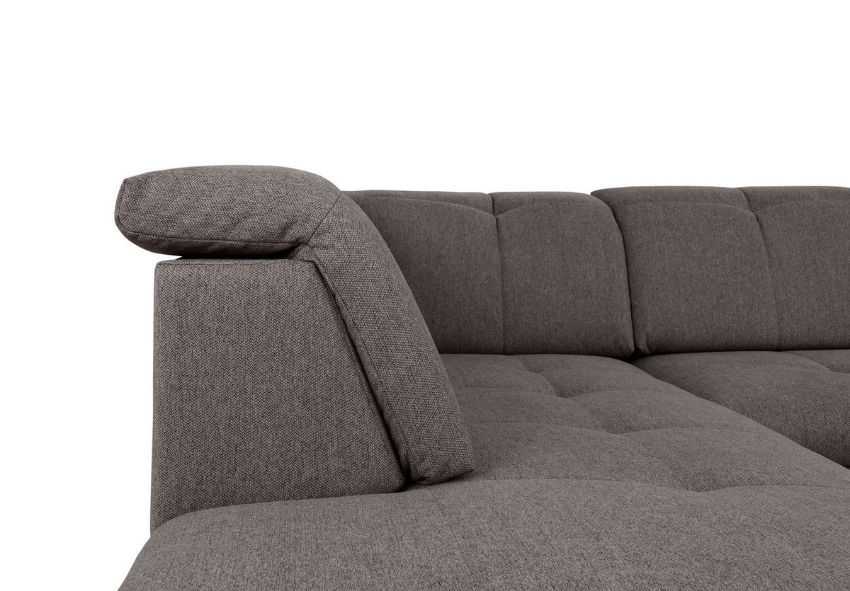 WOHNLANDSCHAFT Grau  - Grau, Design, Textil/Metall (215/328/173cm) - MID.YOU