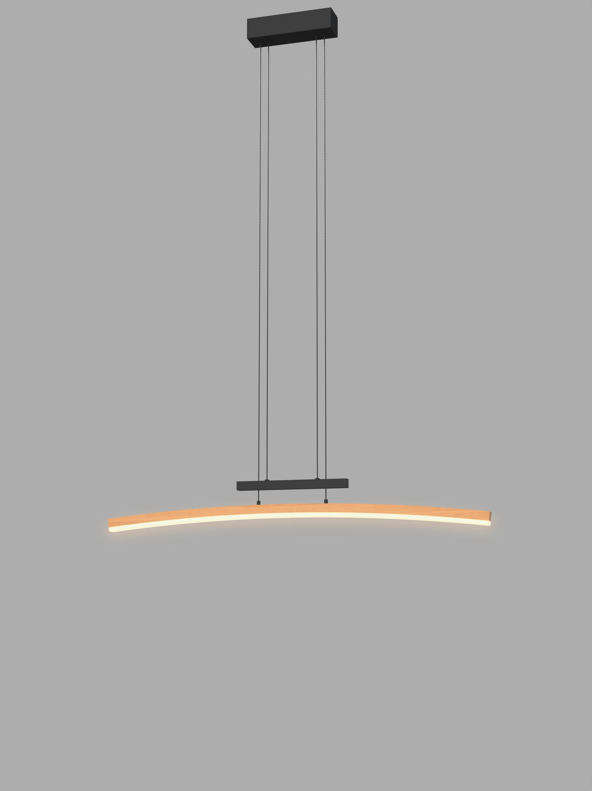 LAMPĂ SUSPENDATĂ CU LED 90/6/150 cm  - fag colonial/negru, Natur, lemn/metal (90/6/150cm)