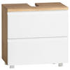 WASCHBECKENUNTERSCHRANK 60/59/35 cm  - Eiche Wotan/Weiß, MODERN, Holzwerkstoff (60/59/35cm) - Held