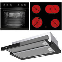 ELEKTROGERÄTESET DST500  - Schwarz, Basics, Glas/Metall (59,5/59,5/57,3cm) - Oranier