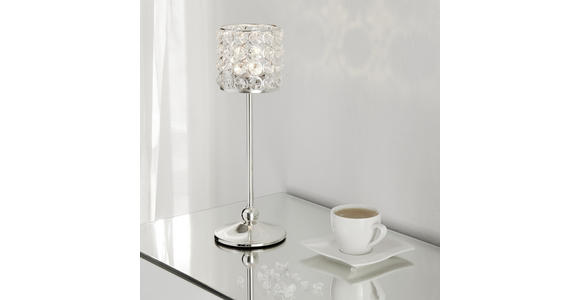 TEELICHTHALTER - Silberfarben, Basics, Glas/Metall (10/30cm) - Ambia Home