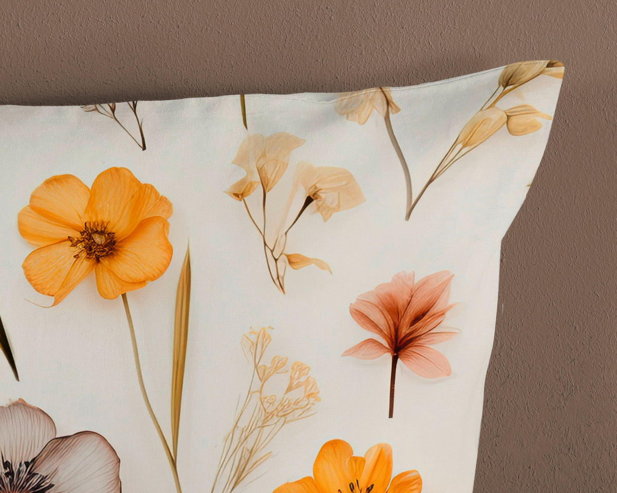 WENDEBETTWÄSCHE Good Morning Renforcé 140/200 cm  - Sandfarben/Ecru, Design, Textil (140/200cm)