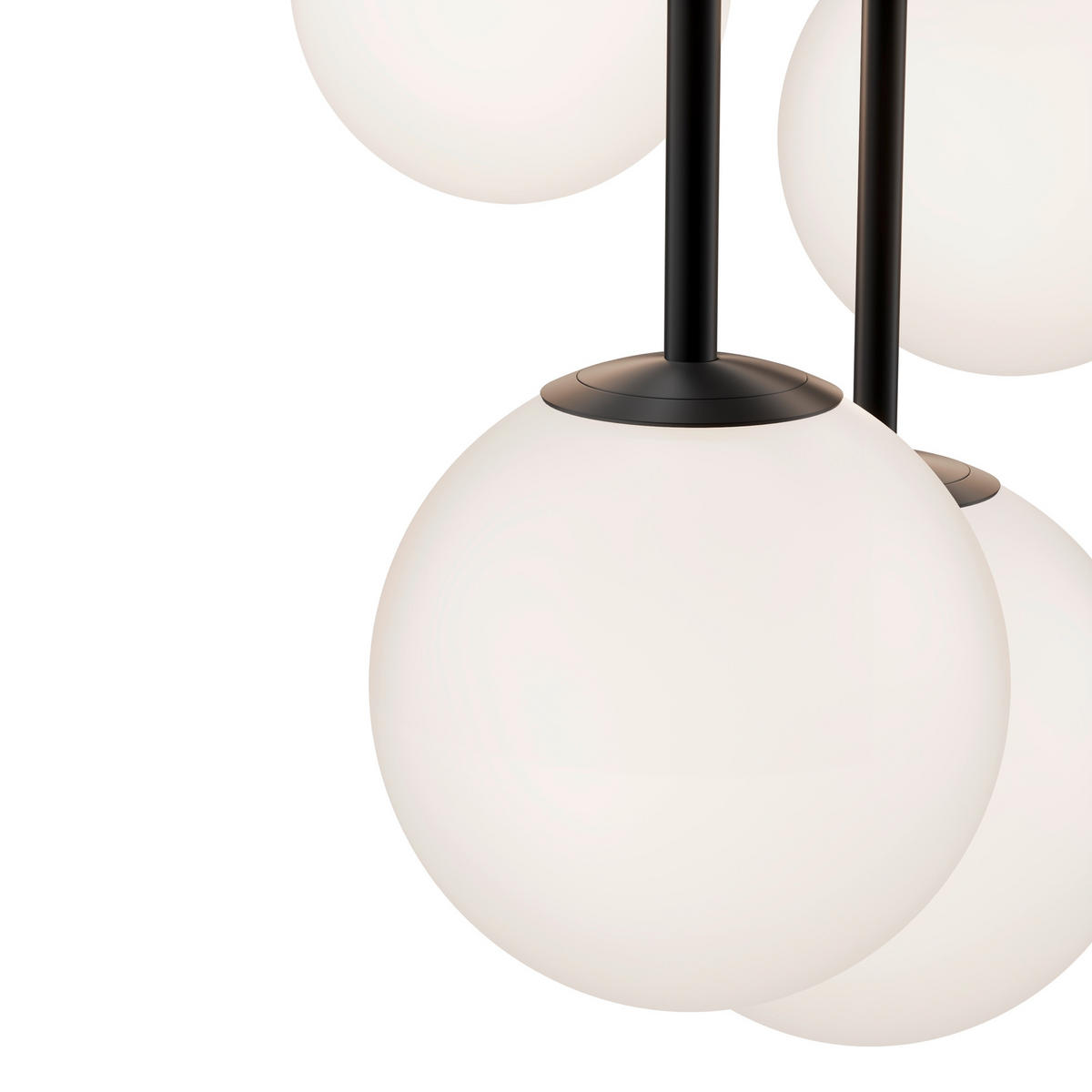 PENDELLEUCHTE 45/180/45 cm    - Weiss/Schwarz, Trend, Glas/Metall (45/180/45cm) - MAYTONI