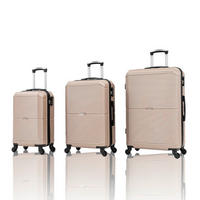 REISEKOFFERSET Beige 3-teilig  - Beige, Design, Kunststoff (48,5/76/30cm) - Novel