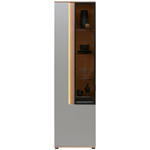 VITRINE in furniert Hellgrau  - Hellgrau, Design, Glas/Holzwerkstoff (60,6/213,1/42cm) - Dieter Knoll