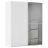 SCHWEBETÜRENSCHRANK 181/223/68 cm 2-türig Weiß  - Weiß, KONVENTIONELL, Glas/Holzwerkstoff (181/223/68cm) - Novel