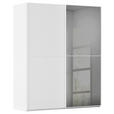 SCHWEBETÜRENSCHRANK 181/223/68 cm 2-türig Weiß  - Weiß, KONVENTIONELL, Glas/Holzwerkstoff (181/223/68cm) - Novel