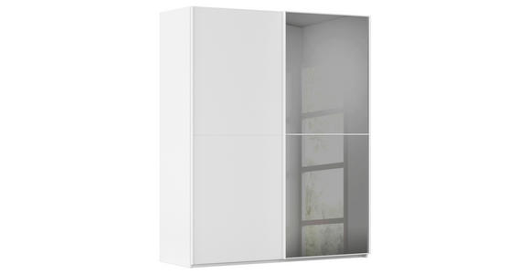 SCHWEBETÜRENSCHRANK 181/223/68 cm 2-türig Weiß  - Weiß, KONVENTIONELL, Glas/Holzwerkstoff (181/223/68cm) - Novel