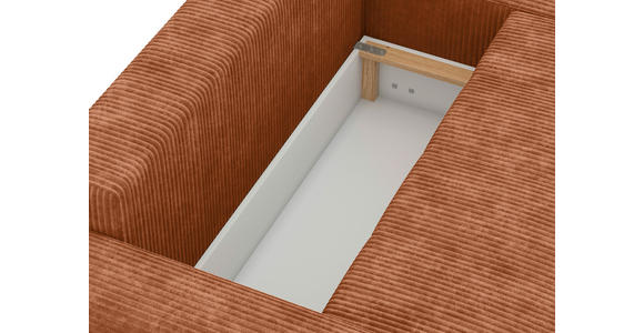 ECKSOFA  in Webstoff Orange  - Schwarz/Orange, KONVENTIONELL, Kunststoff/Textil (270/192cm) - Carryhome