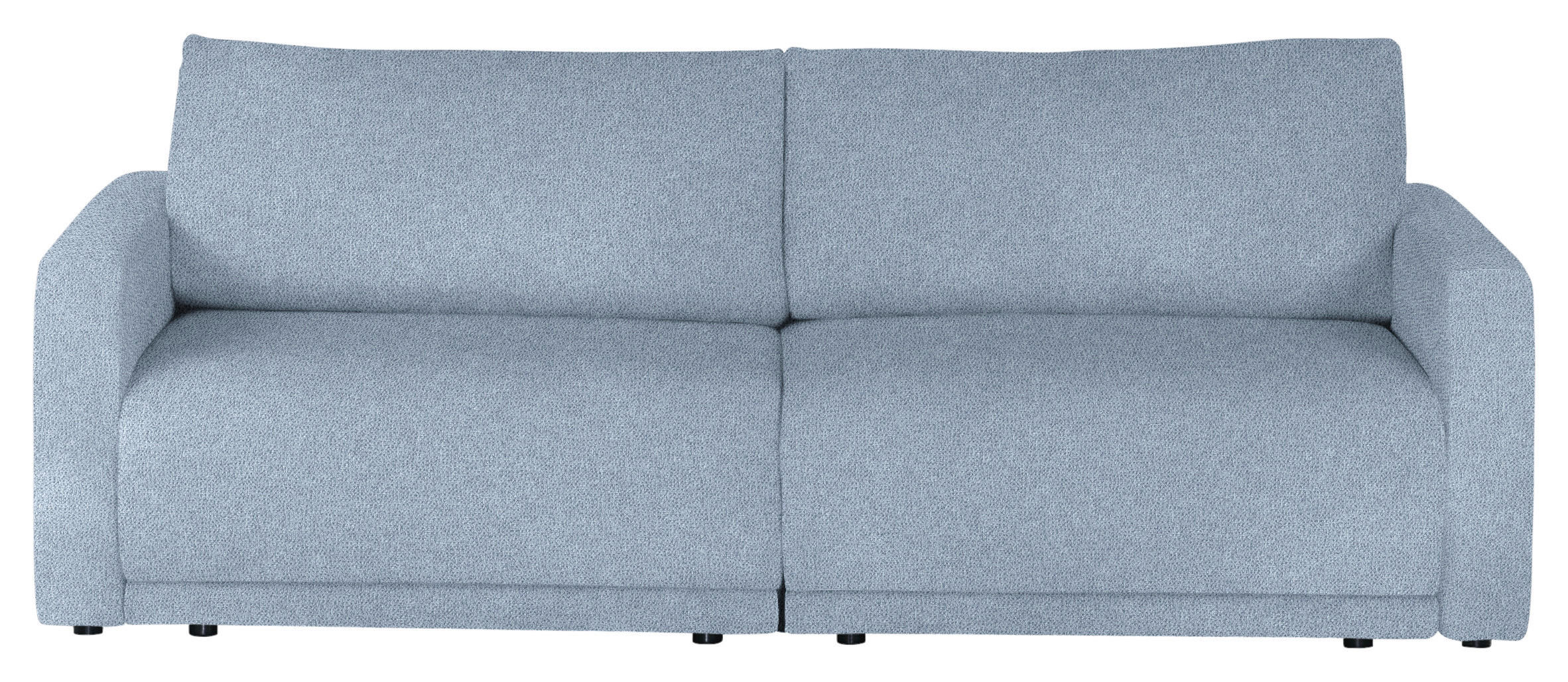 2,5-SITZER in Flachgewebe Hellblau - Schwarz/Hellblau, Design, Kunststoff/Textil (240/70/125cm) - Xora