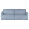 2,5-SITZER in Flachgewebe Hellblau  - Schwarz/Hellblau, Design, Kunststoff/Textil (240/70/125cm) - Xora