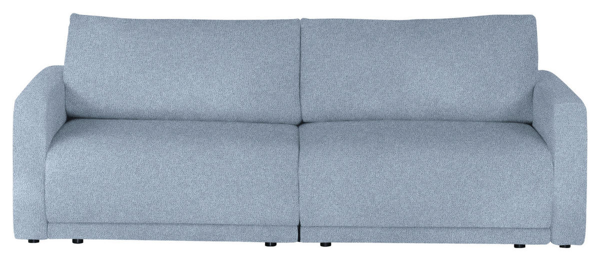 2,5-SITZER in Flachgewebe Hellblau  - Schwarz/Hellblau, Design, Kunststoff/Textil (240/70/125cm) - Xora