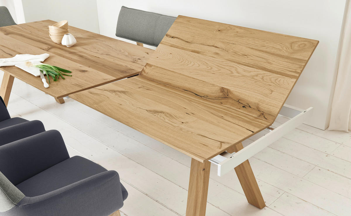 ESSTISCH in Holz 190-290/100/75 cm  - Wildeiche/Grau, KONVENTIONELL, Holz (190-290/100/75cm) - Venjakob