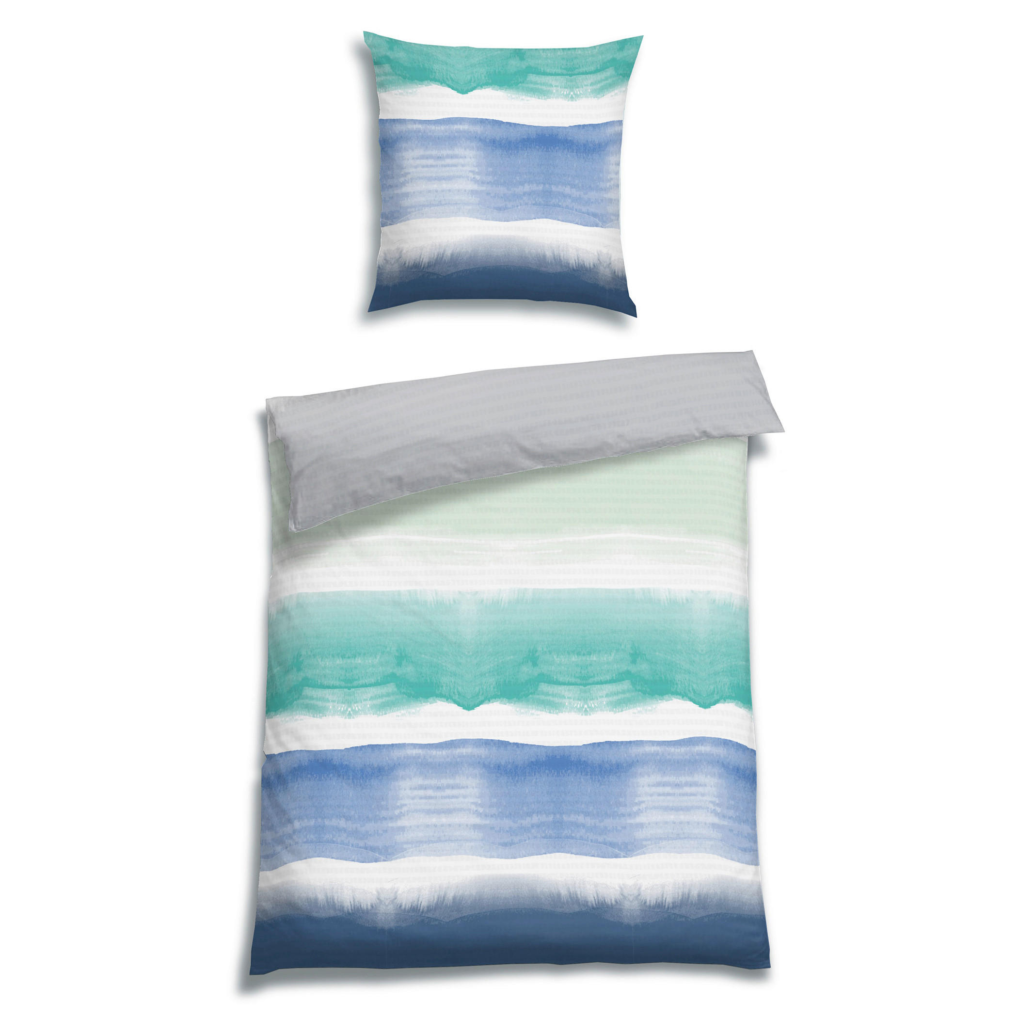 BETTWÄSCHE 2-teilig Seersucker 135/200 cm  - Blau, Basics, Textil (135/200cm) - Florella
