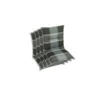SESSELAUFLAGENSET in Grau Karo  - Grau, Basics, Textil (50/9/100cm)