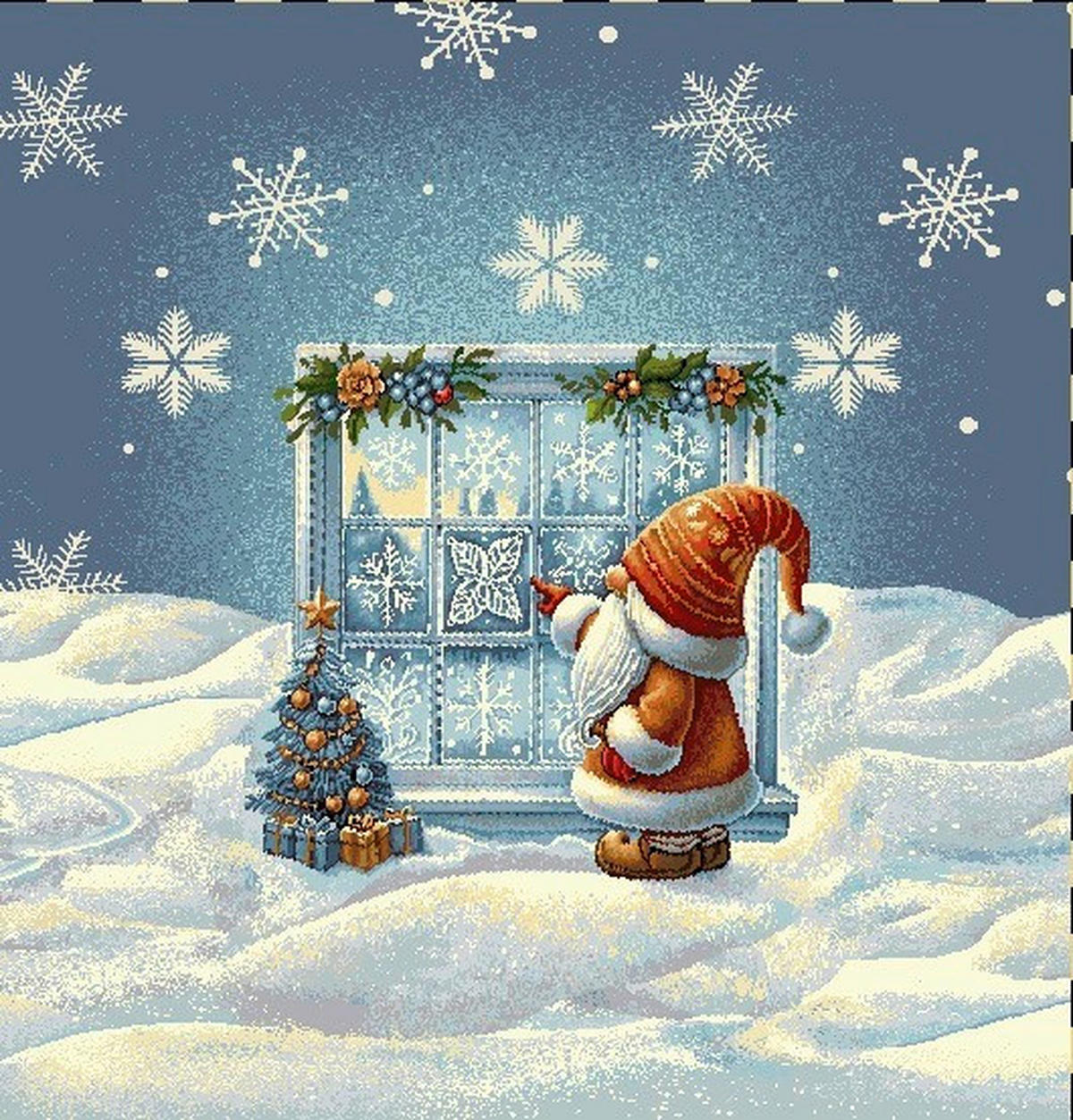 DÍSZPÁRNAHUZAT 45/45 cm  - kék, Trend, textil (45/45cm) - X-Mas
