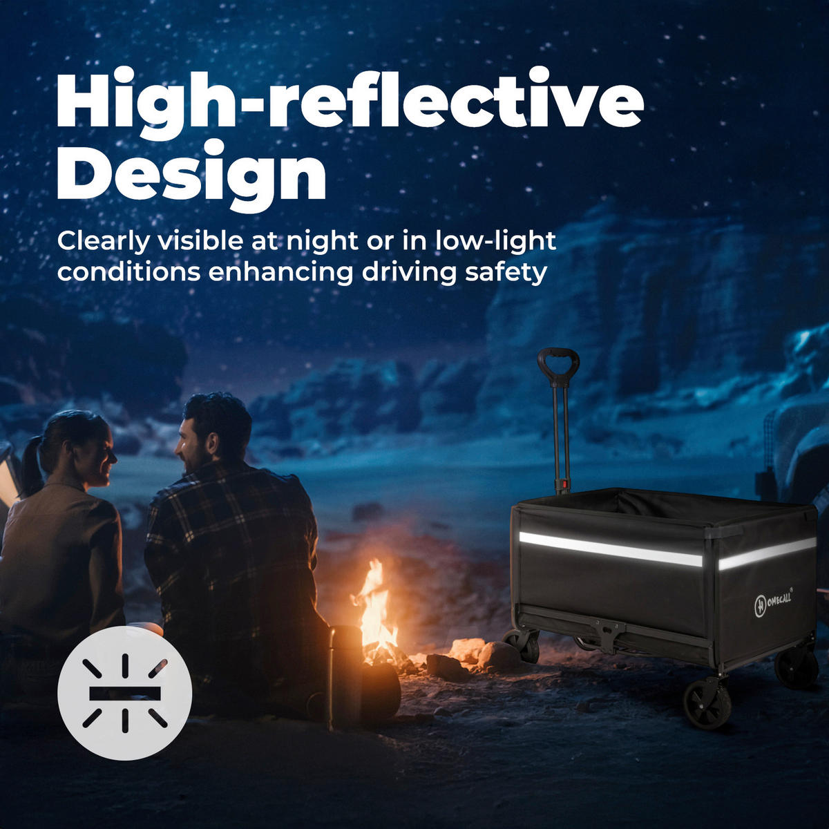 BOLLERWAGEN    - Schwarz, Basics, Textil/Metall (71/48/93cm) - Modante