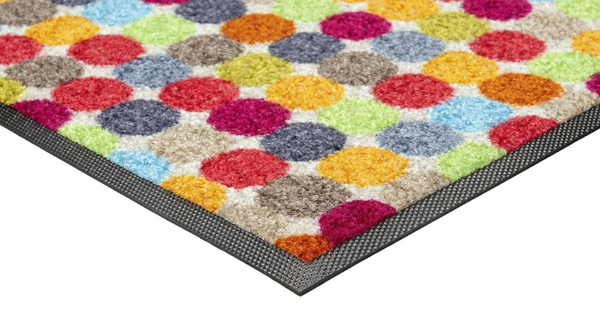 FUßMATTE 50/75 cm Mikado Dots  - Multicolor, Trend, Kunststoff/Textil (50/75cm) - wash+dry