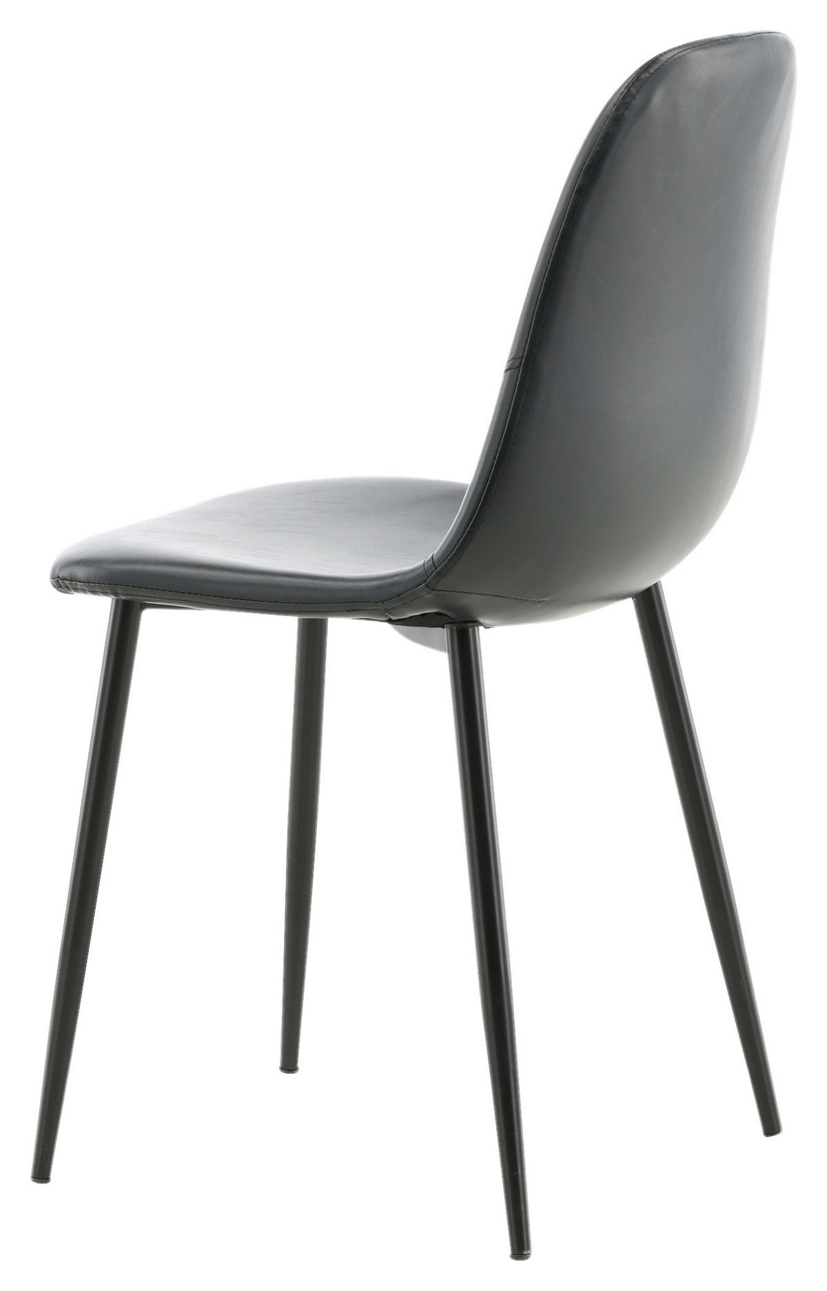 STOLSET 2 styck stål läderimitation (vegan)  - svart, Design, metall/textil (43,5/85,3/43cm) - Livetastic