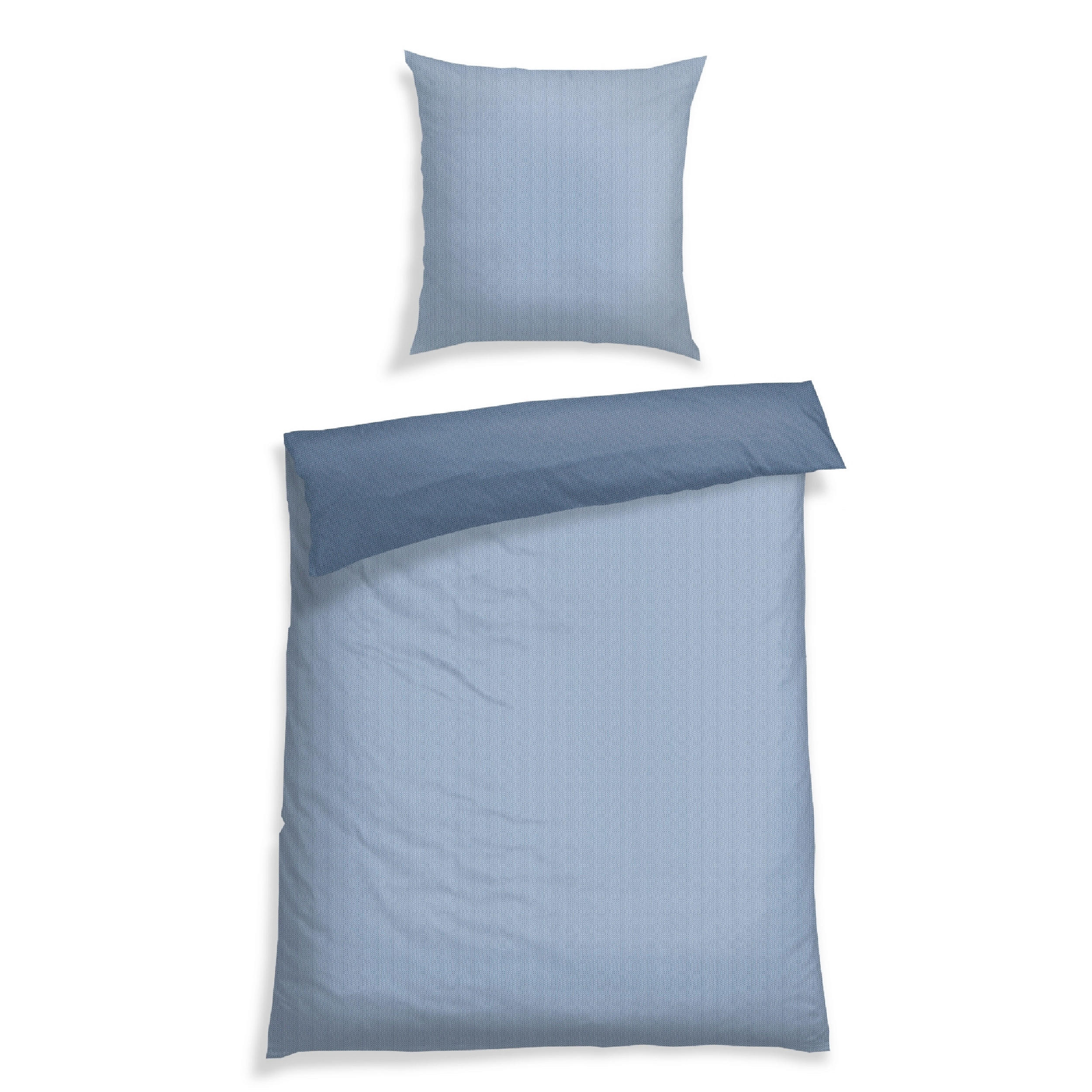 BETTWÄSCHE SILVA Renforcé 155/220 cm  - Blau, Basics, Textil (155/220cm)