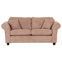 2-SITZER-SOFA Cord Altrosa  - Dunkelbraun/Altrosa, KONVENTIONELL, Holz/Textil (190/70/90cm) - home24