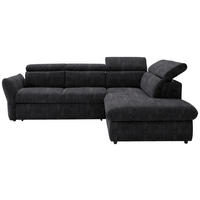 ECKSOFA  in Mikrofaser Dunkelgrau  254/224 cm  - Dunkelgrau/Schwarz, Design, Kunststoff/Textil (254/224cm) - Stylife