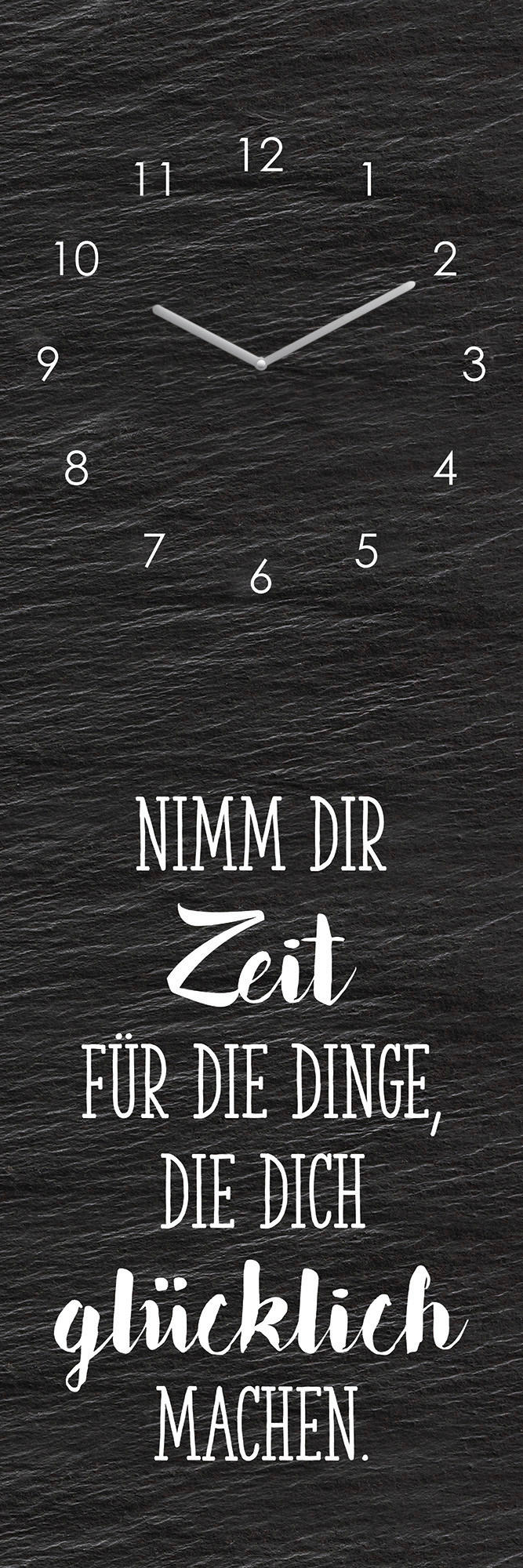 WANDUHR Schwarz, Weiß 20/60/3,1 cm  - Schwarz/Weiß, Basics, Glas (20/60/3,1cm)