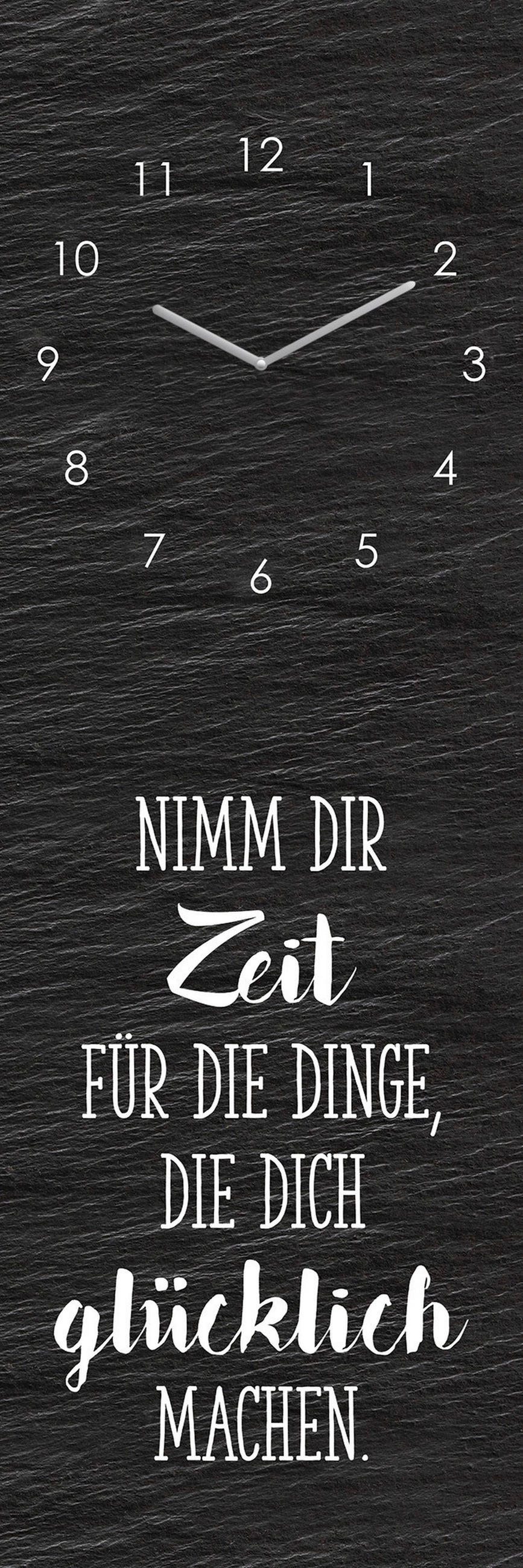 WANDUHR Schwarz, Weiß 20/60/3,1 cm  - Schwarz/Weiß, Basics, Glas (20/60/3,1cm) - Euroart