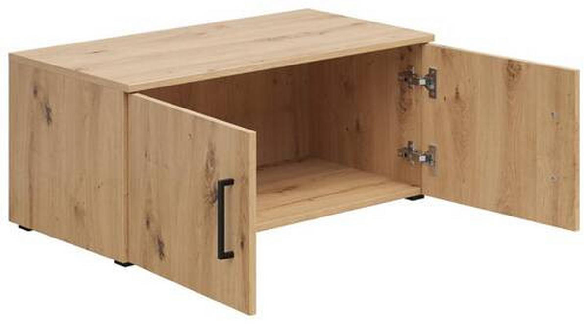 NADSTAVEC NA SKRIŇU, dub artisan, 80/35/40 cm - čierna/dub artisan, Modern, kompozitné drevo/plast (80/35/40cm) - Carryhome