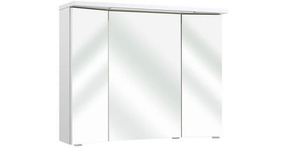 SPIEGELSCHRANK 90/72/20 cm  - Chromfarben/Weiß, KONVENTIONELL, Glas/Holzwerkstoff (90/72/20cm) - Xora